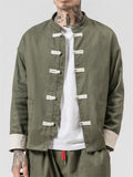 Cool Linen Traditional Tang Style Fashion Jacket