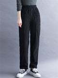 Plush Thick Autumn Winter Corduroy Warm Harem Pants For Women