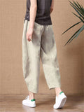 Linen Comfy Loose Cropped Pants