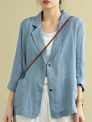 Loose Comfy Cotton Linen Casual Jackets