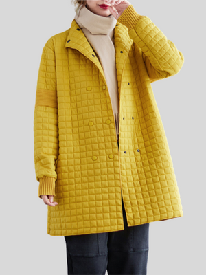 Autumn Winter Double Button Cotton Women's Jackets