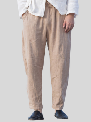 Plus Size Cotton Linen Casual Harem Men's Pants