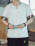 Chinese Thin Type Cotton Linen Men's Shirts