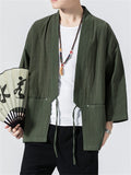 Cissot Casual Loose Comfy Kimono Shirts for Men