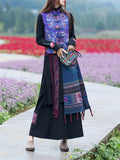 Women's Jacquard Applique Elasticated Waist Embroidered Ethnic Skirt