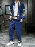 Chinese Style Casual Dragon Printed Outfits For Men