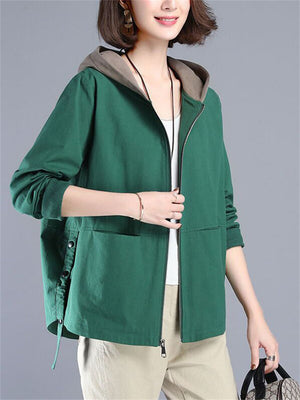 Ins Short Hooded Autumn Women Jackets