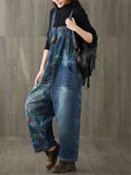 Fashion Patchwork Floral Printed Adjustable Jumpsuit