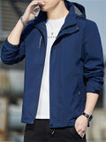 Leisure Windproof Men's Zipper Hooded Jackets