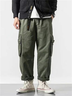 Japanese Street Style Oversized Cargo Pants for Men