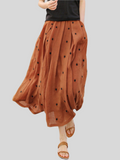 Polka Dot Vacation Style Long Women's Skirts