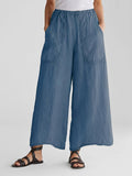 Women's Casual Comfy Wide Leg Linen Pants