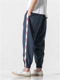 Retro Drawstring Solid Color Pants