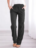 Women's Elastic Band Casual Comfy Cotton Pants