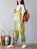 Women's Cute Floral Denim Jumpsuit