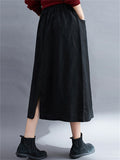 Large Size Literary Linen Women's Skirts