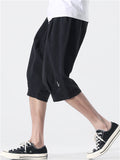 Stylish Summer Large Size Solid Drawstring Male Short Pants