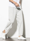 Comfort Casual Striped Linen Pants for Men