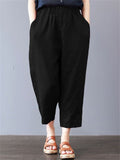 Summer Style Cotton Thin Casual Pants For Lady