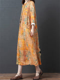 Retro Flower Round Fashionable Dresses For Lady