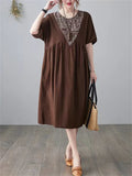 Ladies Large Size Cotton Linen Dresses