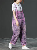 Loose Adjustable Printed Jumpsuits With Pocket