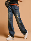 High Waist Autumn Bloomers Jeans For Women