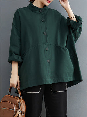 Simple Autumn Solid Color Casual Relaxed Hot Sale Women's Jackets