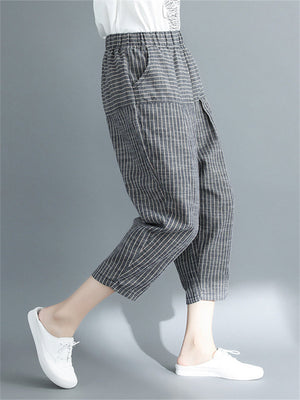 Casual Loose Stripe Harem Pants