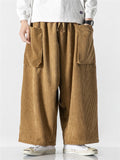 Cissot Casual Corduroy Straight Wide Leg Pants