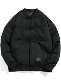 Men's Solid Black Winter Coat