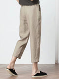 Linen Thin Loose Cropped Pants