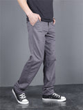 Male Spring Autumn Casual Large Size Straight Leg Pants