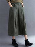 Large Size Literary Linen Women's Skirts