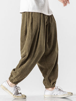 Men Corduroy Harem Pants