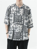 Summer Loose Retro Printed Shirts