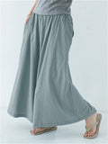 Casual Solid Color Wide Leg Pants