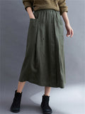 Large Size Literary Linen Women's Skirts