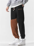 Patchwork Cartoon Fluffy Bear Casual Pants