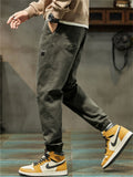 Fashionable Casual Loose Men's Solid Drawstring Pants