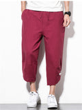 Comfy Embroidered Wide Leg Cropped Pants