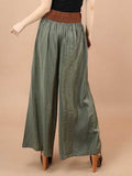 Loose Solid Color High Waist Wide Leg Pants