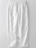 Linen Casual Drawstring Straight Leg Pants