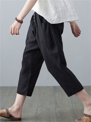 Thin Cotton Linen Oversized Harem Ladies Pants