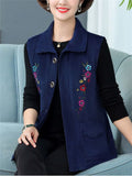 Corduroy Middle-aged Mother Vest Women's Jackets