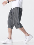 Stylish Summer Large Size Solid Drawstring Male Short Pants