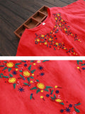 Loose Casual Floral Embroidered T-Shirts