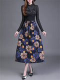 Cotton Linen High Waist Flower Bud Skirt