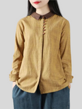 Comfy Simple Cotton Shirts For Lady