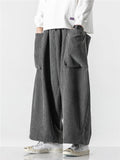 Cissot Casual Corduroy Straight Wide Leg Pants